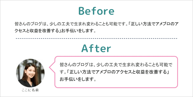 アメブロにおける吹き出しの効果